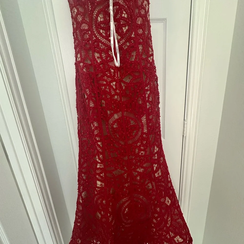 Jovani red prom dress size 10 - Picture 7 of 10